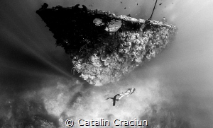 Freediving one of the many wrecks in Coron Bay . Photo ta... by Catalin Craciun 